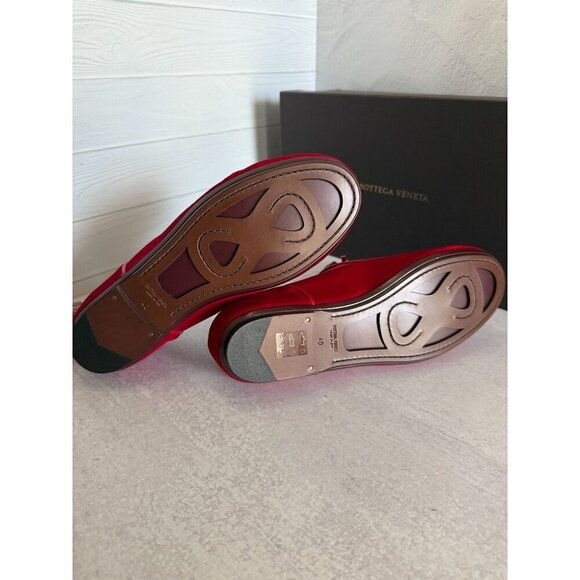 NIB Bottega‎ Veneta Men\'s Velvet Red Loafers Size 40 EU/ 7US main image 16